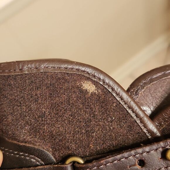 Ugg Women's "Emalie" Brown Suede & Leather Wedge Heel Ankle Boots Size 12 - Picture 12 of 12